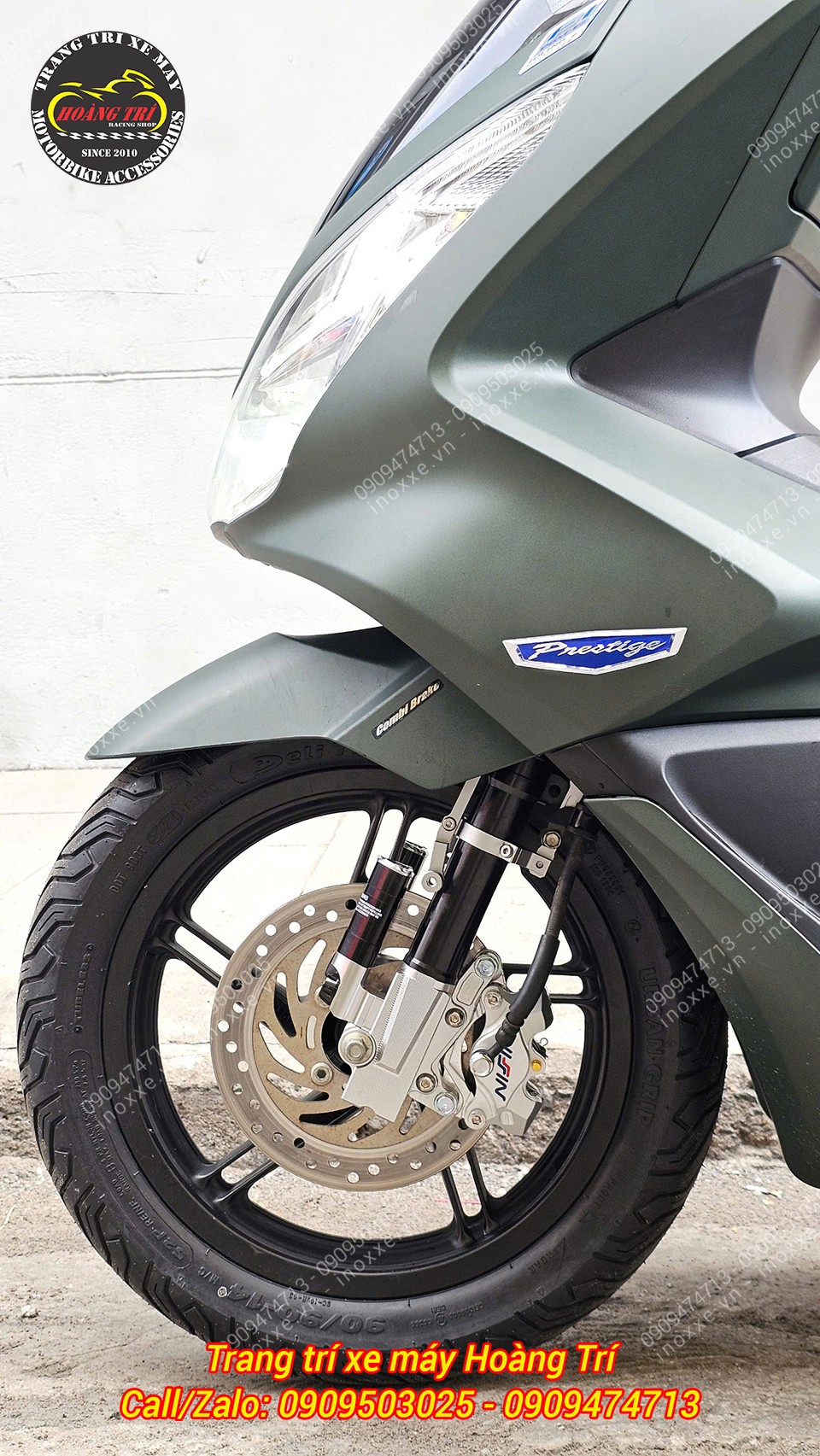 Phuộc trước KingHam nhôm CNC độ cho xe PCX
