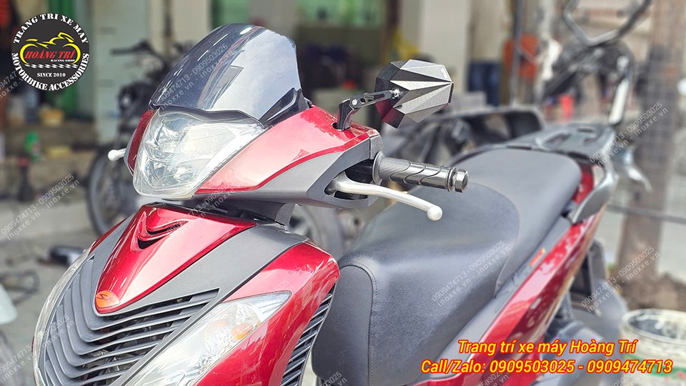 Kính hậu kiểu H2C V5 nhôm CNC