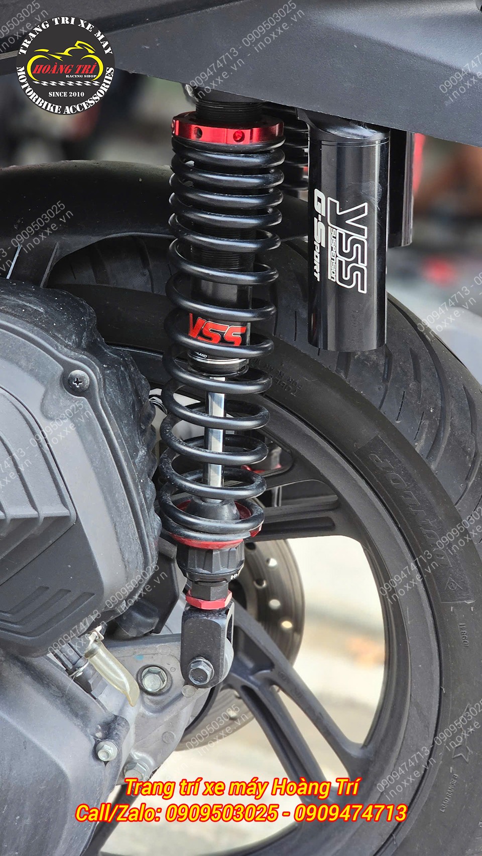 Phuộc bình dầu dài YSS G-Sport cho xe SH VN 125/150/160