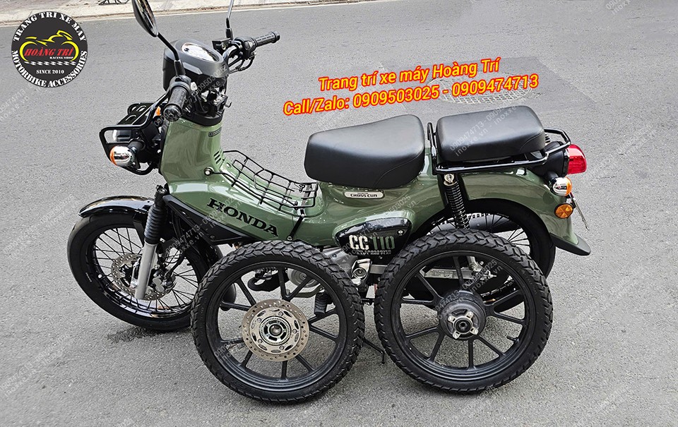 Độ bánh căm cho xe Honda Cross Cub 110