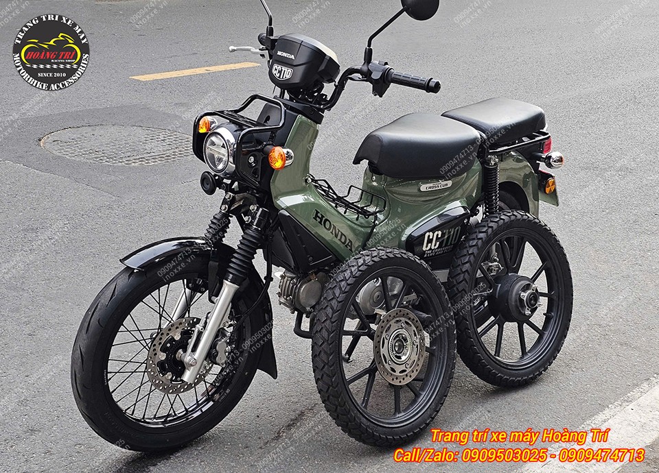 Độ bánh căm cho xe Honda Cross Cub 110