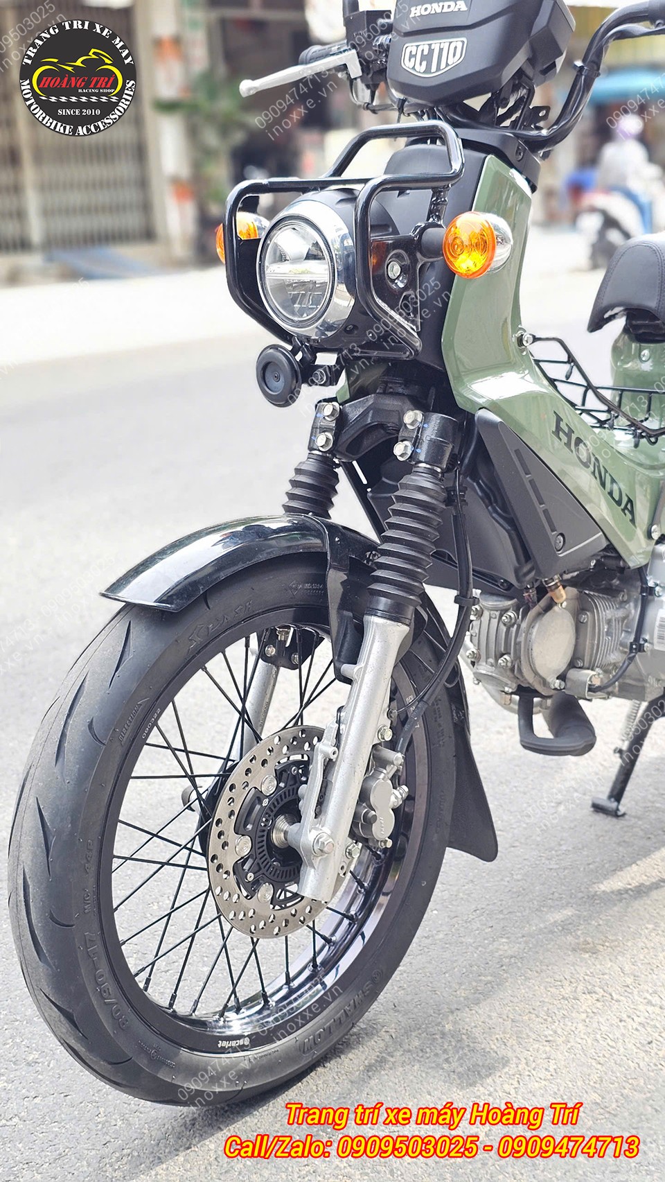 Độ bánh căm cho xe Honda Cross Cub 110
