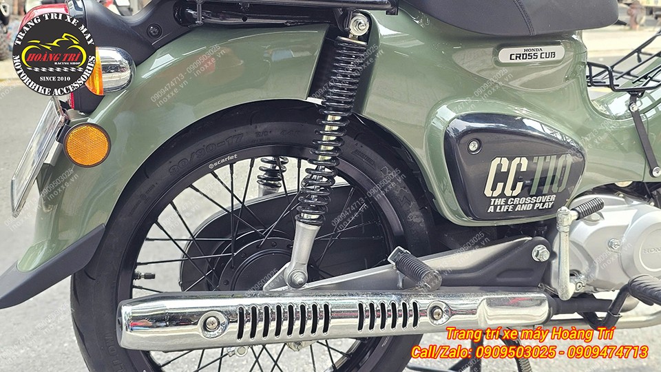 Độ bánh căm cho xe Honda Cross Cub 110