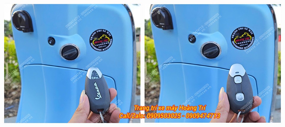 Bộ khóa Smartkey độ cho Vespa Sprint/Primavera chính hãng