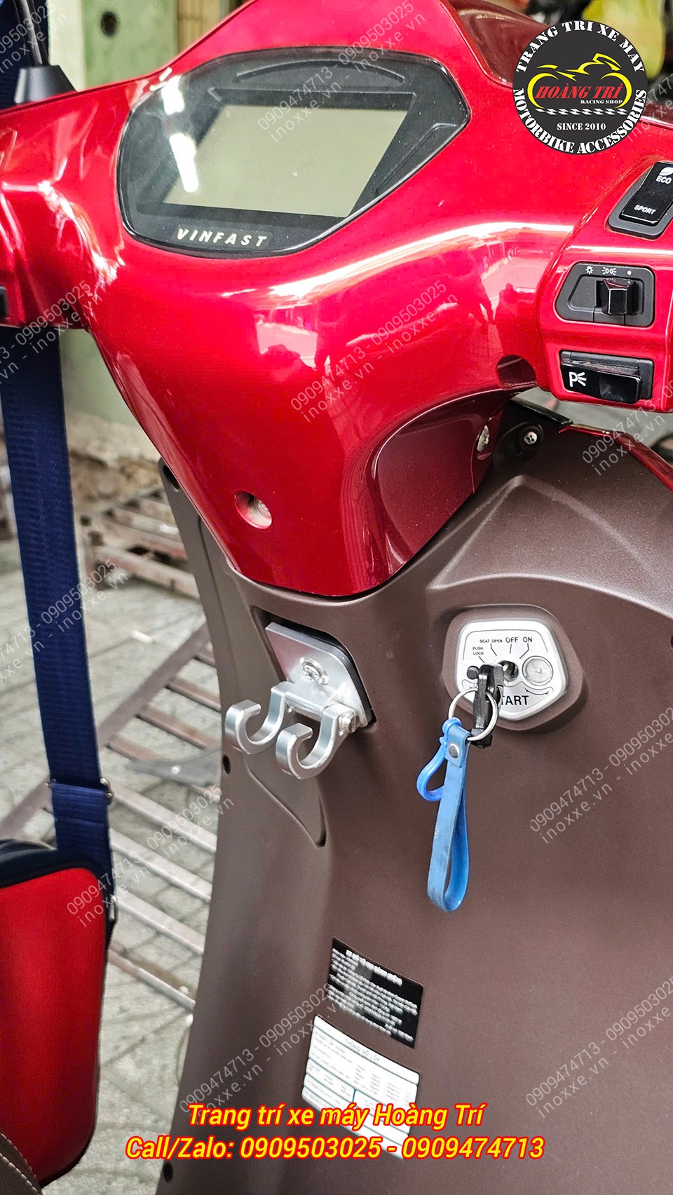 Móc treo đồ cho xe Vinfast Klara - Móc nhôm HTR-Grande