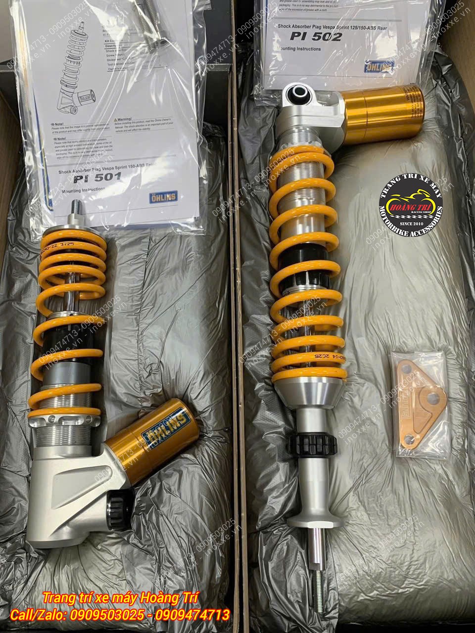 Phuộc Ohlins Vespa Sprint/Primavera chính hãng - Pi501 & Pi502