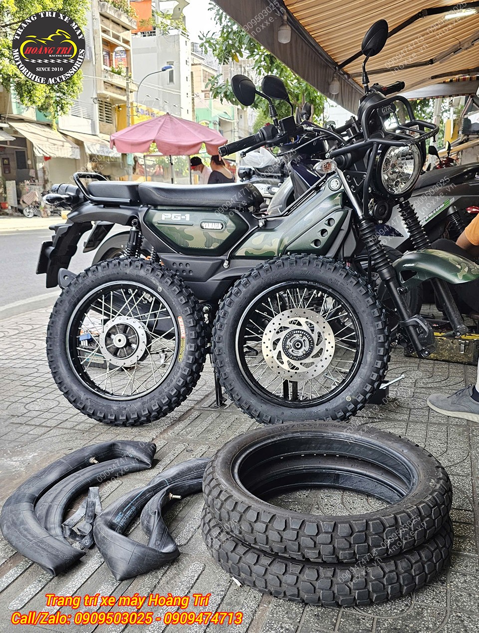Độ vỏ không ruột cho xe Yamaha PG-1