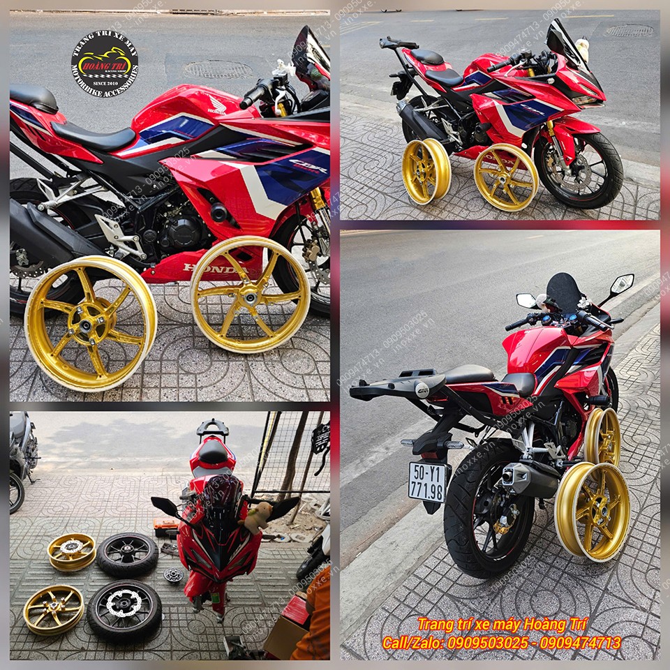 Mâm 6 cây OZ-X1R độ cho xe CBR150R