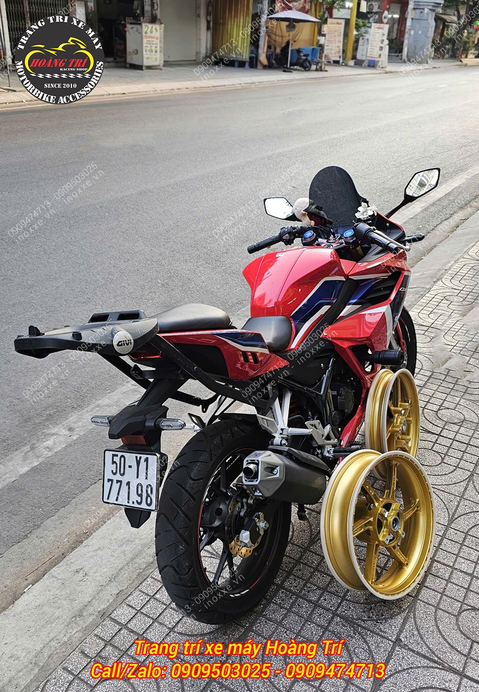 Mâm 6 cây OZ-X1R độ cho xe CBR150R