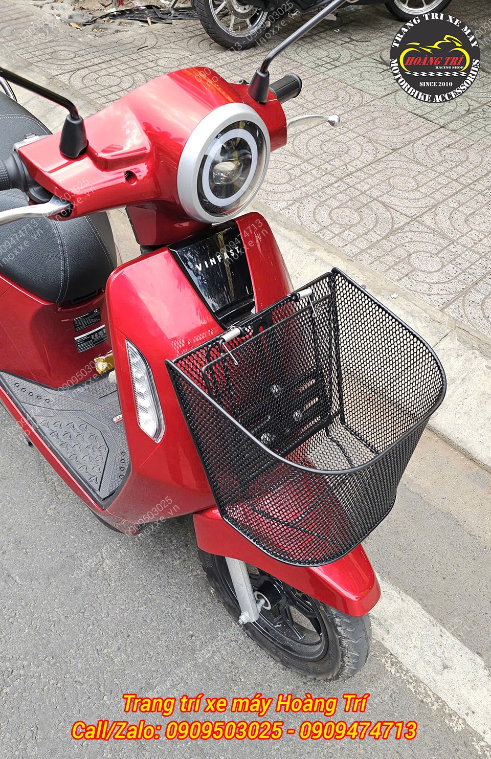 Rổ trước mặt nạ xe máy điện Vinfast EVO