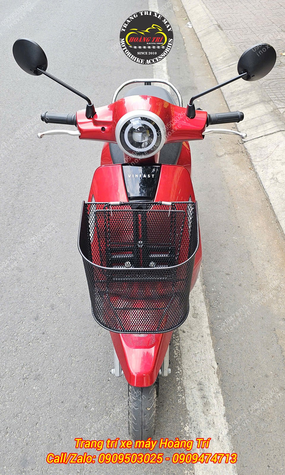 Rổ trước mặt nạ xe máy điện Vinfast EVO