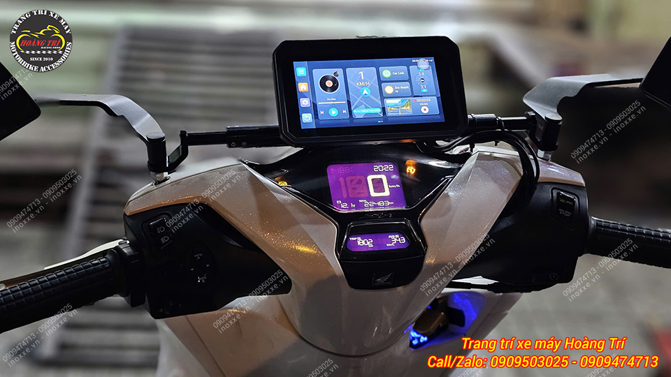 Lắp đặt màn hình Android camera hành trình cho xe SH