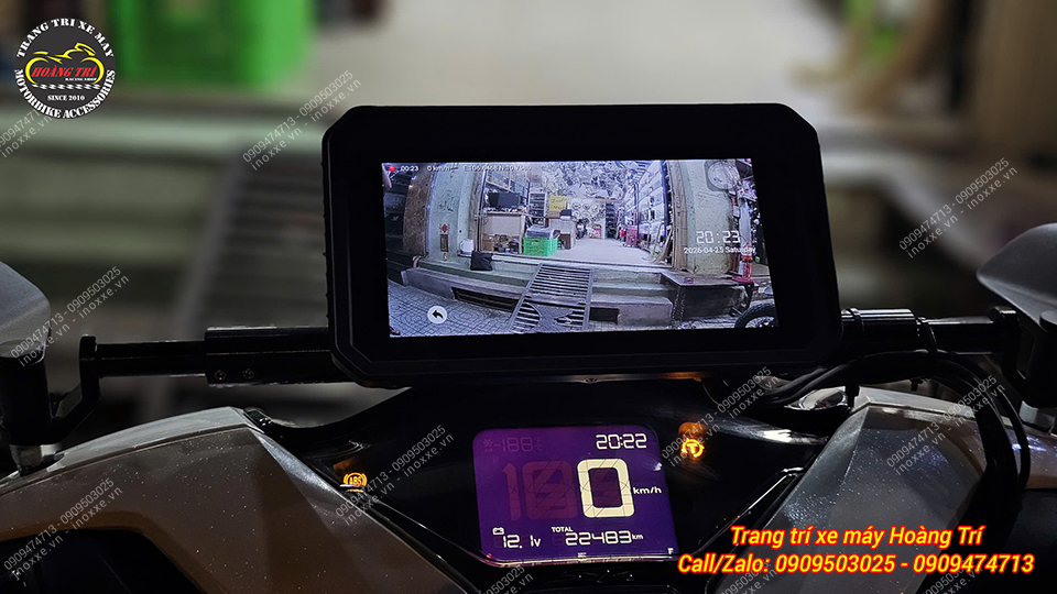 Lắp đặt màn hình Android camera hành trình cho xe SH