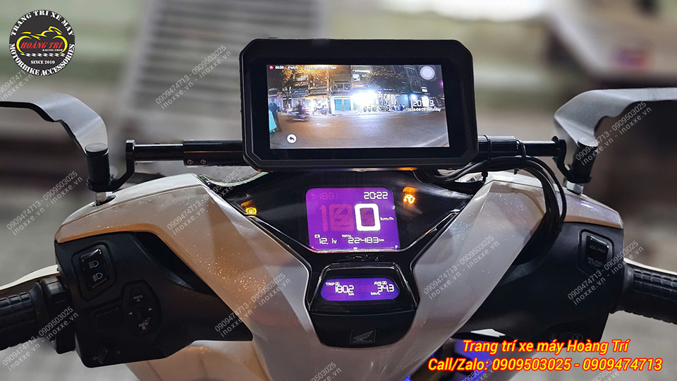 Lắp đặt màn hình Android camera hành trình cho xe SH