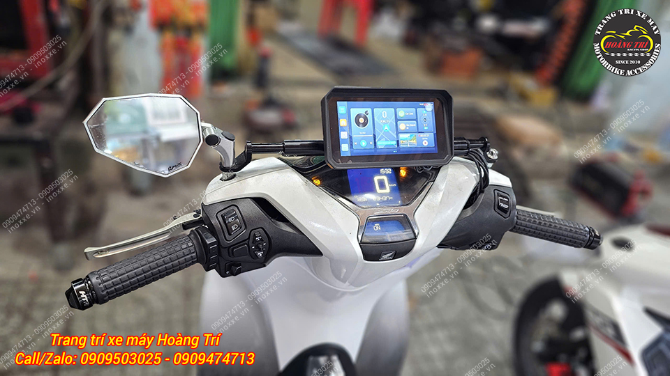 Lắp đặt màn hình Android camera hành trình cho xe SH