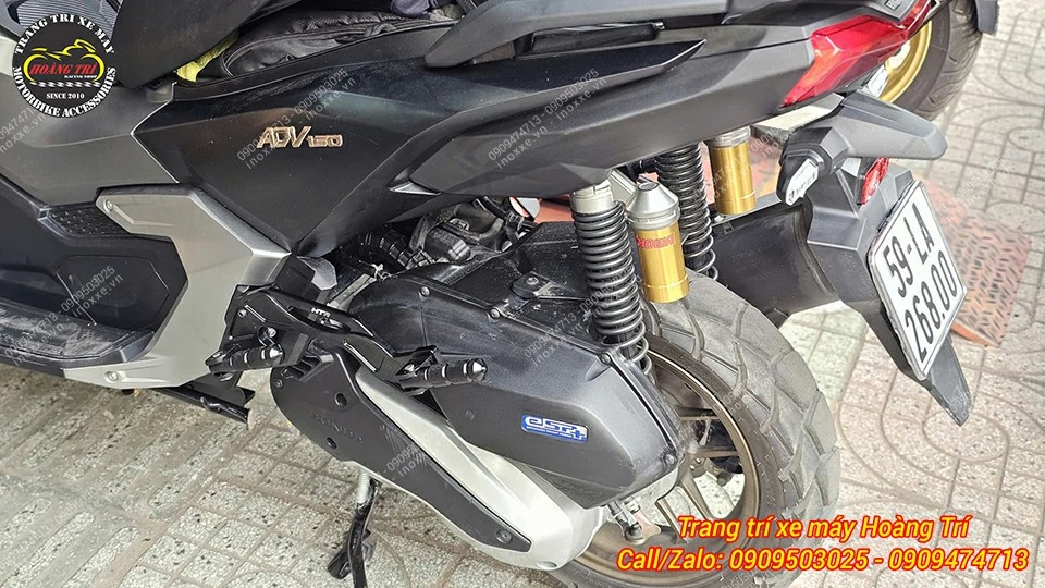 Gác chân phụ HTR nhôm cnc cho xe PCX/ADV