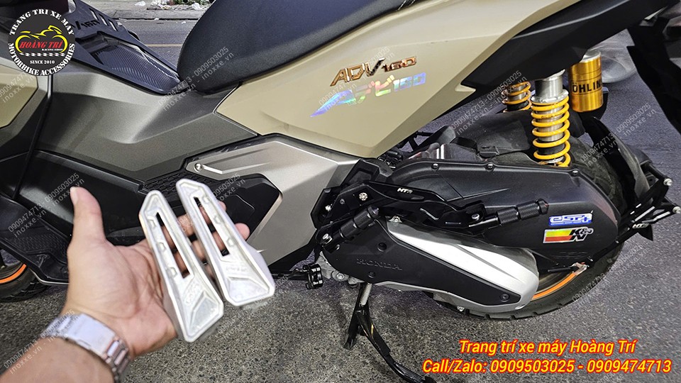 Gác chân phụ HTR nhôm cnc cho xe PCX/ADV
