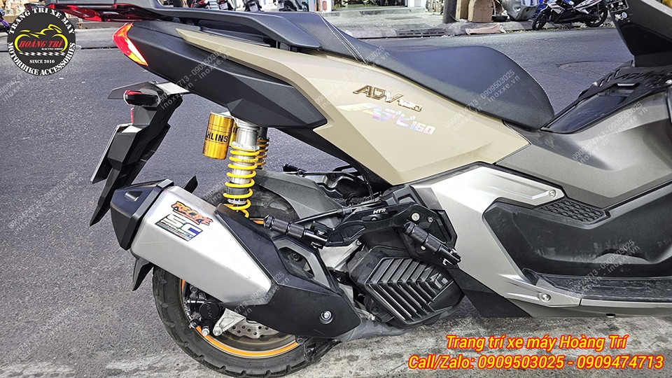 Gác chân phụ HTR nhôm cnc cho xe PCX/ADV