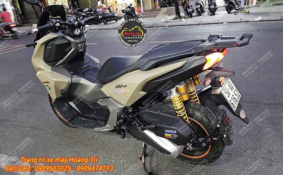 Gác chân phụ HTR nhôm cnc cho xe PCX/ADV