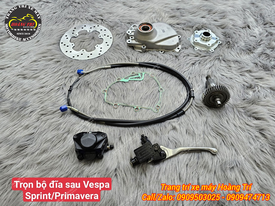 Trọn bộ đĩa sau dành cho Vespa Sprint / Vespa Primavera - Phụ tùng chính hãng Vespa
