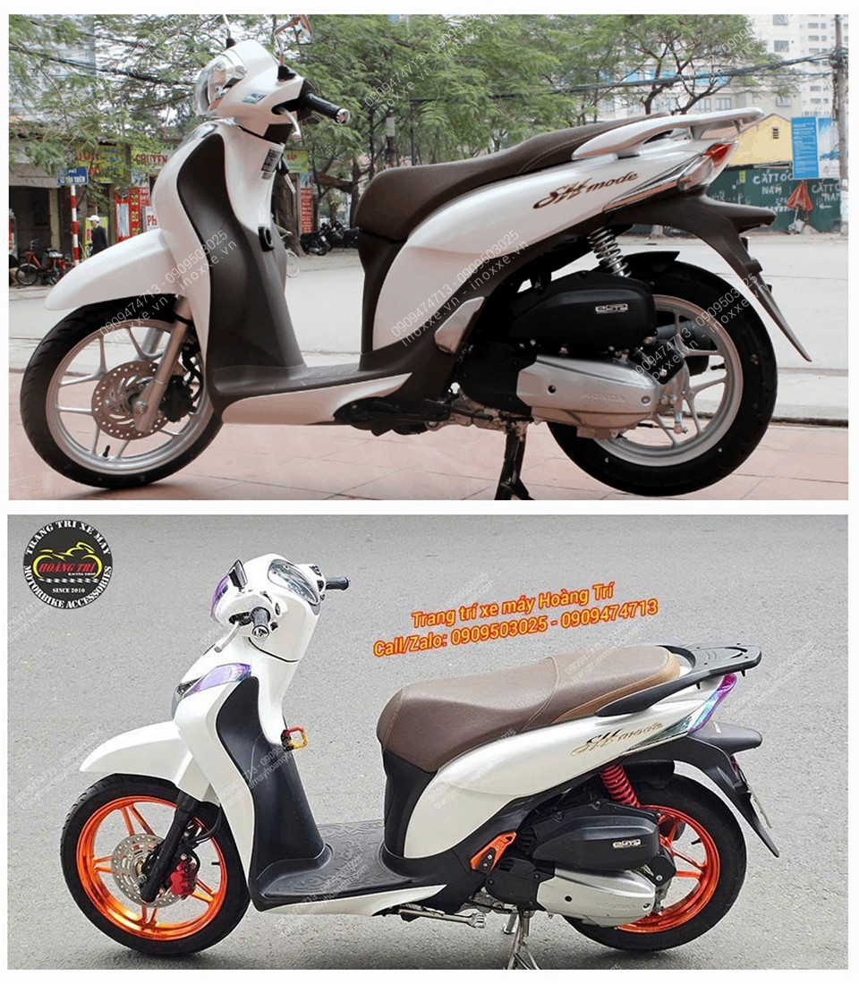 Mâm 5 cây X1R cho xe SH Mode đúc nhôm CNC kiểu ngôi sao