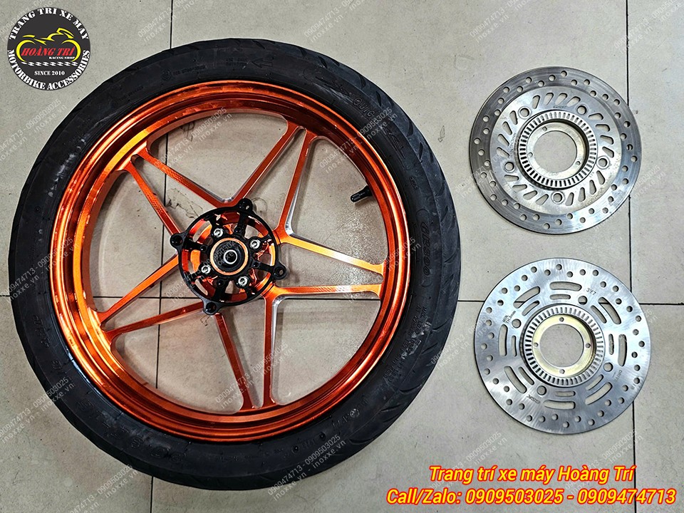 Mâm 5 cây X1R cho xe SH Mode đúc nhôm CNC kiểu ngôi sao