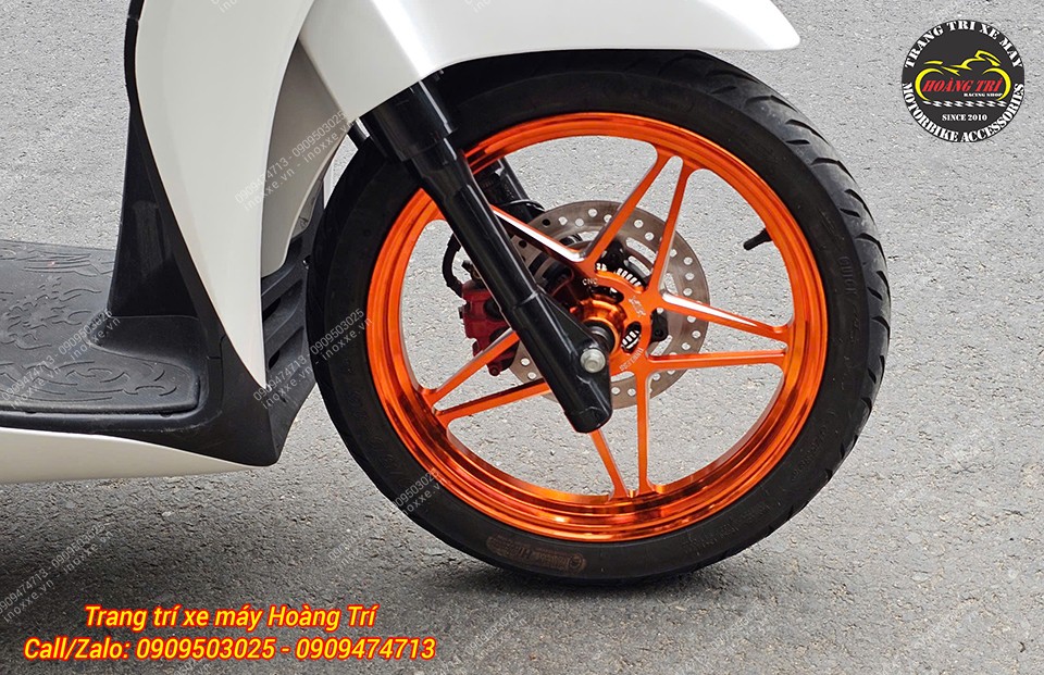 Mâm 5 cây X1R cho xe SH Mode đúc nhôm CNC kiểu ngôi sao