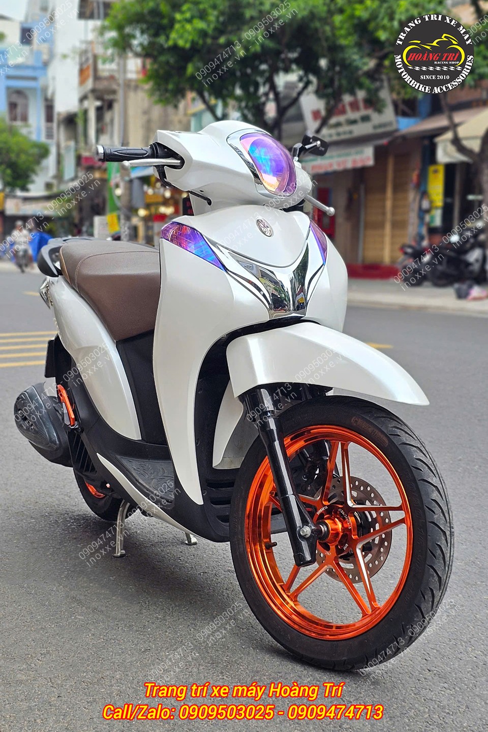 Mâm 5 cây X1R cho xe SH Mode đúc nhôm CNC kiểu ngôi sao