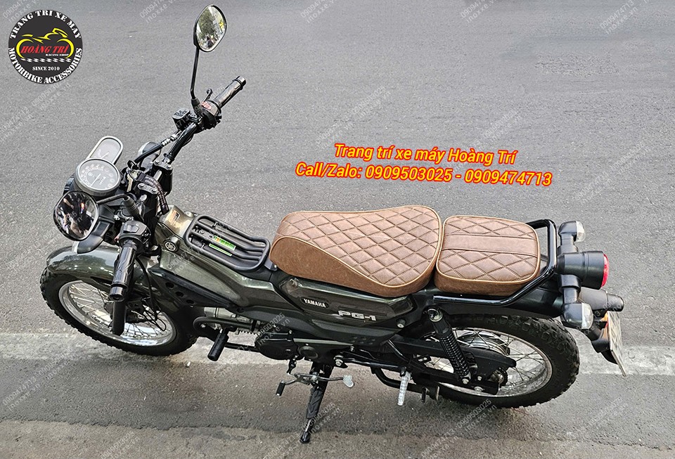 Độ yên xe PG-1, bọc da mới thay mút đệm Kymdan