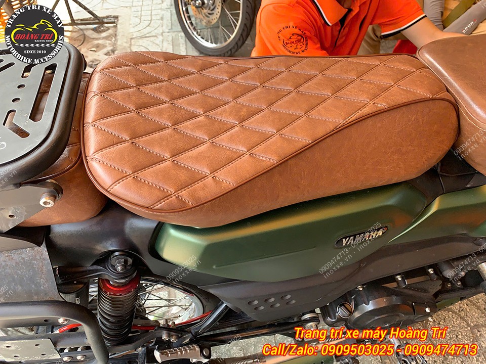 Độ yên xe PG-1, bọc da mới thay mút đệm Kymdan