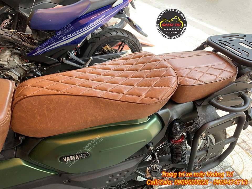 Độ yên xe PG-1, bọc da mới thay mút đệm Kymdan