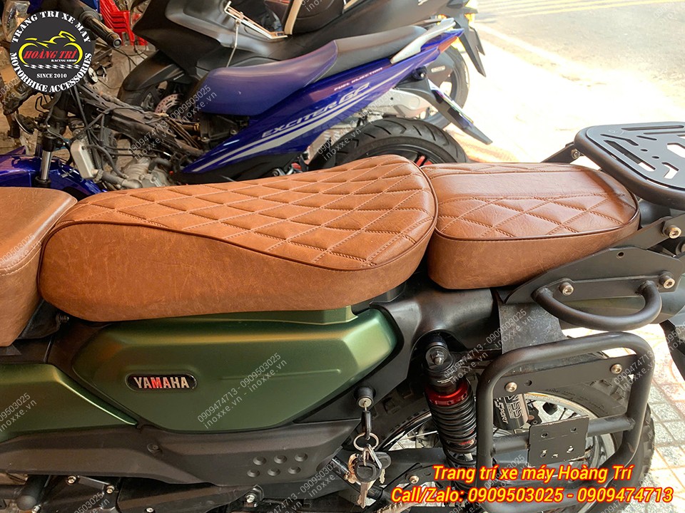 Độ yên xe PG-1, bọc da mới thay mút đệm Kymdan