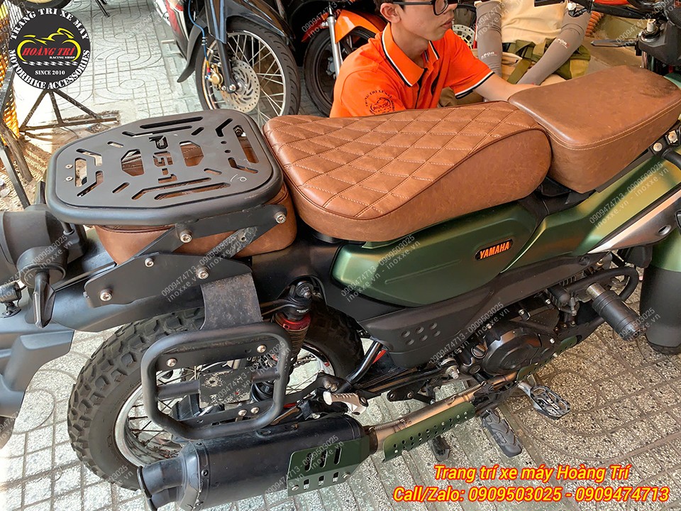 Độ yên xe PG-1, bọc da mới thay mút đệm Kymdan