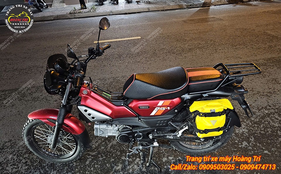 Độ yên xe PG-1, bọc da mới thay mút đệm Kymdan