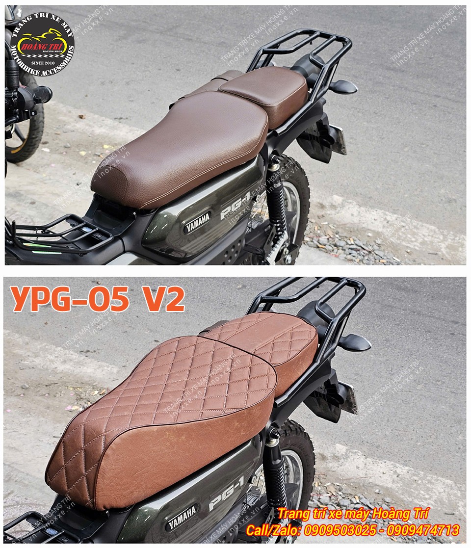 Độ yên xe PG-1, bọc da mới thay mút đệm Kymdan