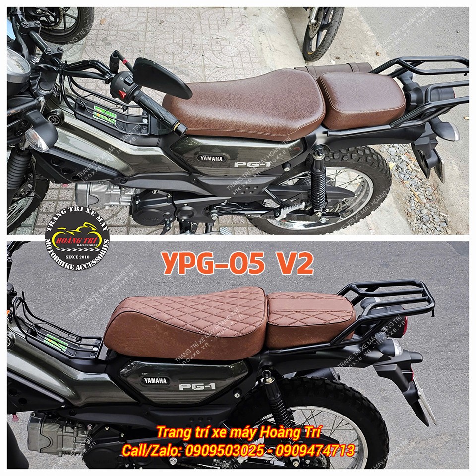 Độ yên xe PG-1, bọc da mới thay mút đệm Kymdan