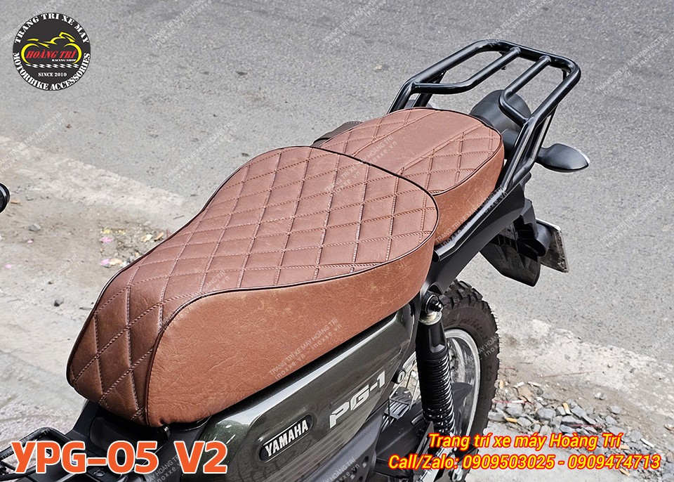 Độ yên xe PG-1, bọc da mới thay mút đệm Kymdan