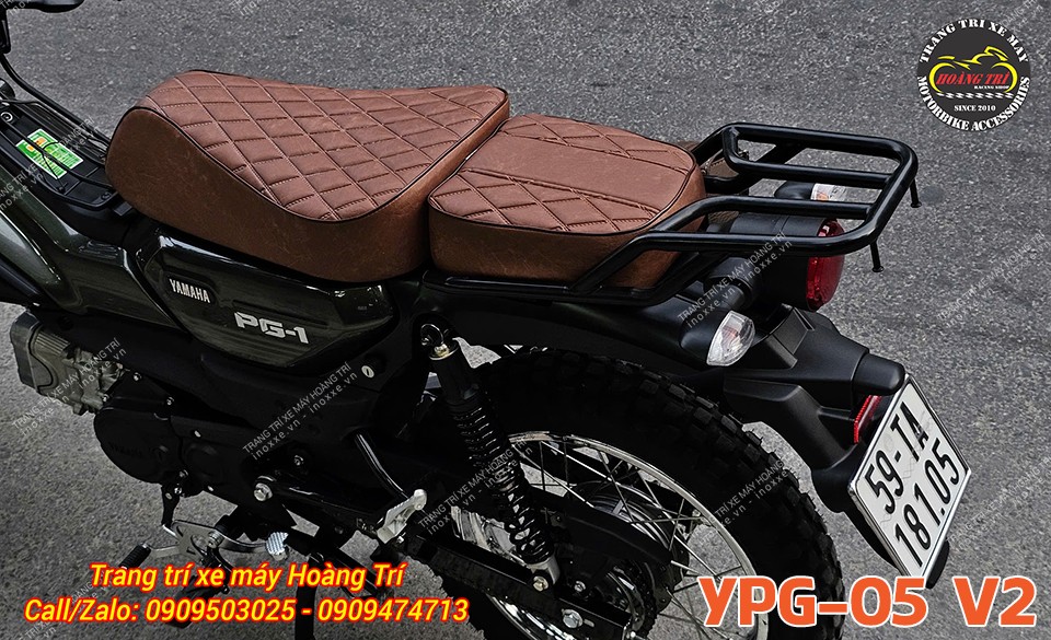 Độ yên xe PG-1, bọc da mới thay mút đệm Kymdan
