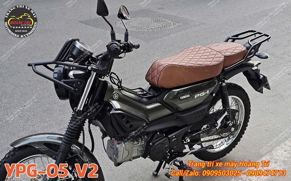 Độ yên xe PG-1, bọc da mới thay mút đệm Kymdan