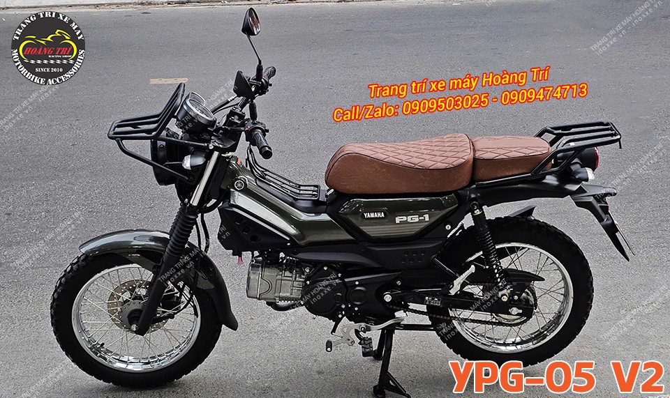 Độ yên xe PG-1, bọc da mới thay mút đệm Kymdan