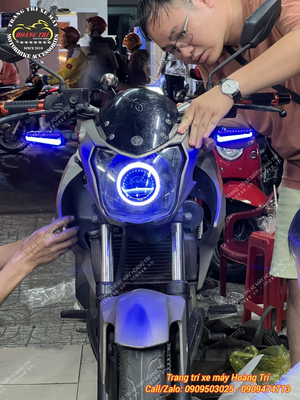 Độ bi cầu xe Yamaha FZ