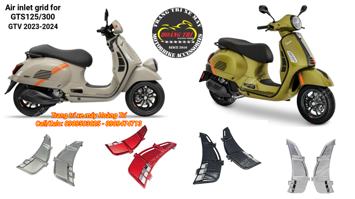 Ốp tản nhiệt nhôm CNC dành cho Vespa GTS 300 và GTV 2023-2024