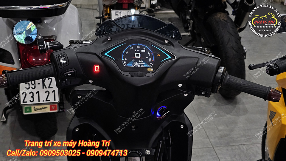 Độ đồng hồ Vespa Full LCD cho xe Wave