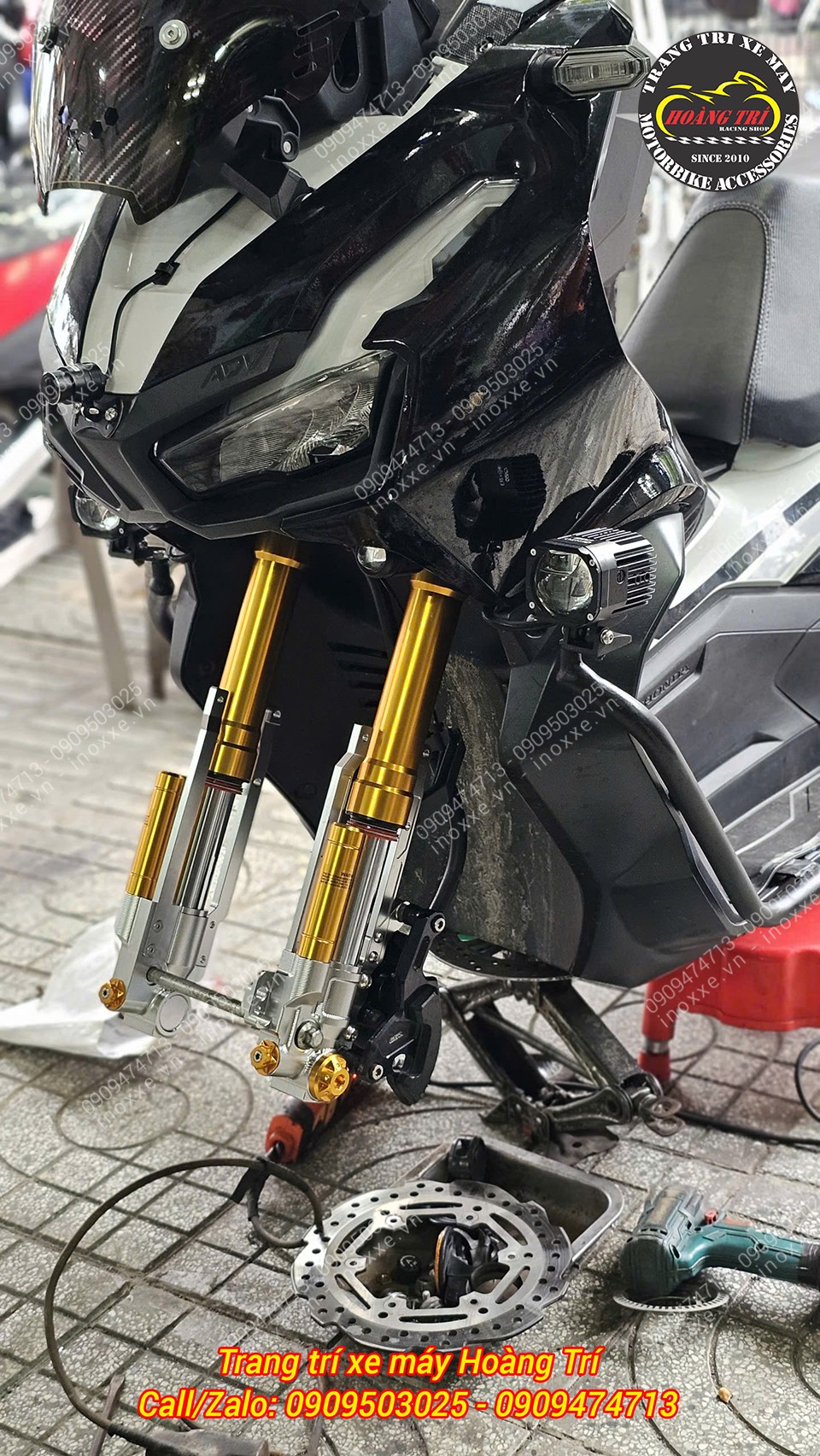 Phuộc độ cho xe ADV 150/ADV 160 - Phuộc Upside Down KingHam