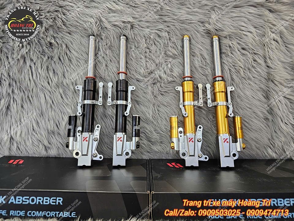 Phuộc trước KingHam nhôm CNC độ cho xe Stylo 160