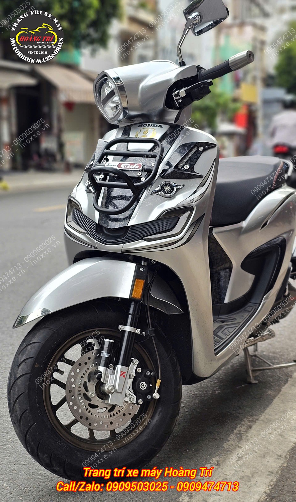 Phuộc trước KingHam nhôm CNC độ cho xe Stylo 160