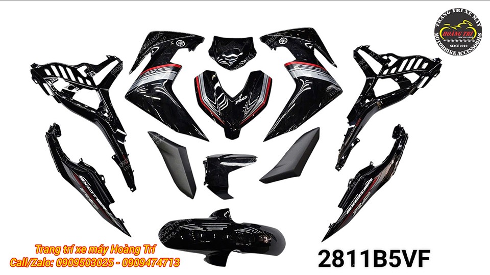 Dàn áo Exciter 155 màu đen bóng chính hãng