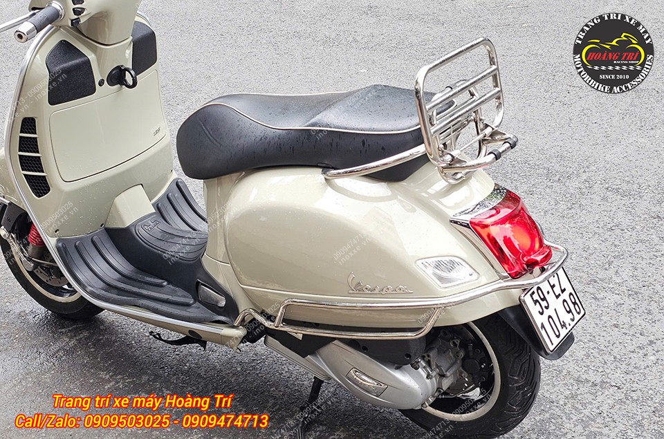 Khung inox bảo vệ xe Vespa GTS - mẫu mới 2021