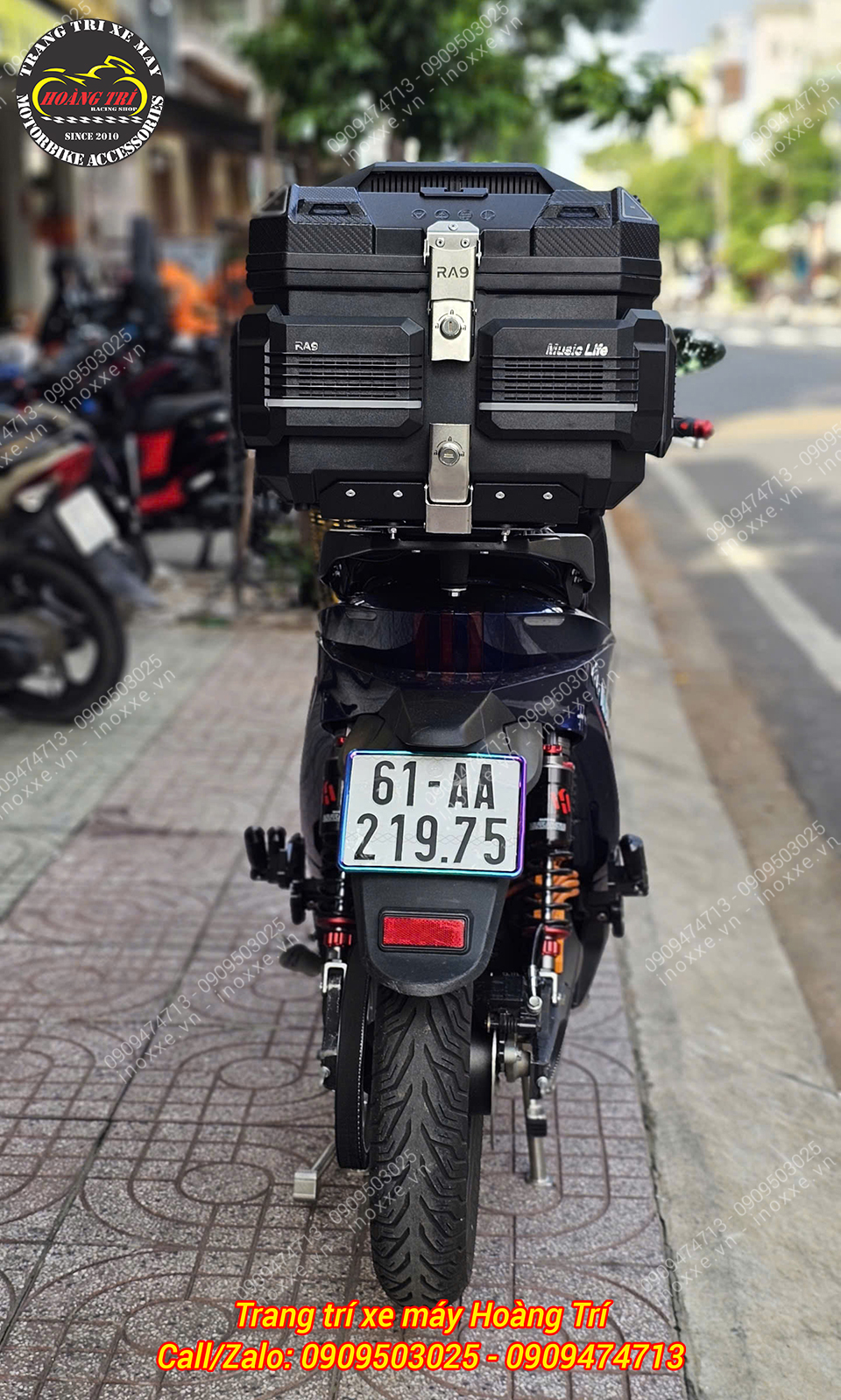 Thùng RaBo Music RA9 45 lít có Loa nghe nhạc và hiệu ứng đèn Led
