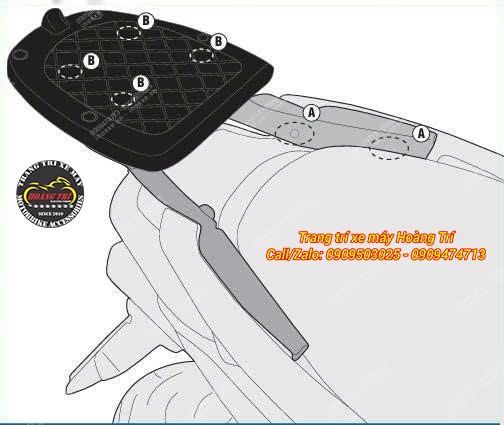 Baga Givi SR cho xe ADV 350 và Forza 300/350